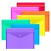111b2ccb-095f-4c0e-82eb-d18579ce314a.jpg 7pcs Random Color Clear Plastic Envelopes with Snap Button Closure, A4 Size Document File Folders, Letter Size, Durable Poly Material, for School Office Supplies