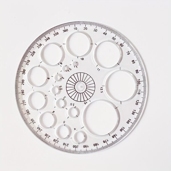 198d3a7b-c01d-4ee0-b61d-88459965d039.jpg 5pcs Random Creative Multi-Functional Pattern Ruler Set, Circular Ruler with Circles and Degrees, for Drawing, Repair, Office, and School Supplies