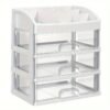 528db1e2994e14ba92dc089463995ffb.jpg Modern Desktop Organizer with Transparent Drawers for Stationery and Office Storage