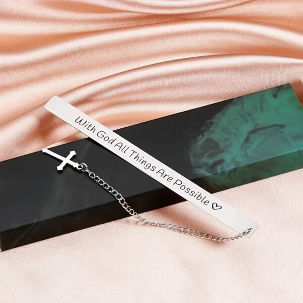 58783174-6bdc-4cd0-a172-801011b43fdc.jpg Elegant Stainless Steel Bookmark with Inspirational Quote for Reading and Daily Journaling